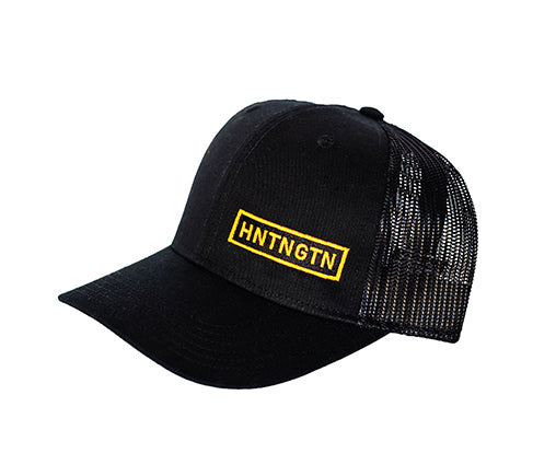 HNTNGTN Fabric and mesh embroidered hat