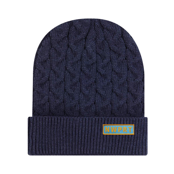 NWPRT Cable Beanie in Navy