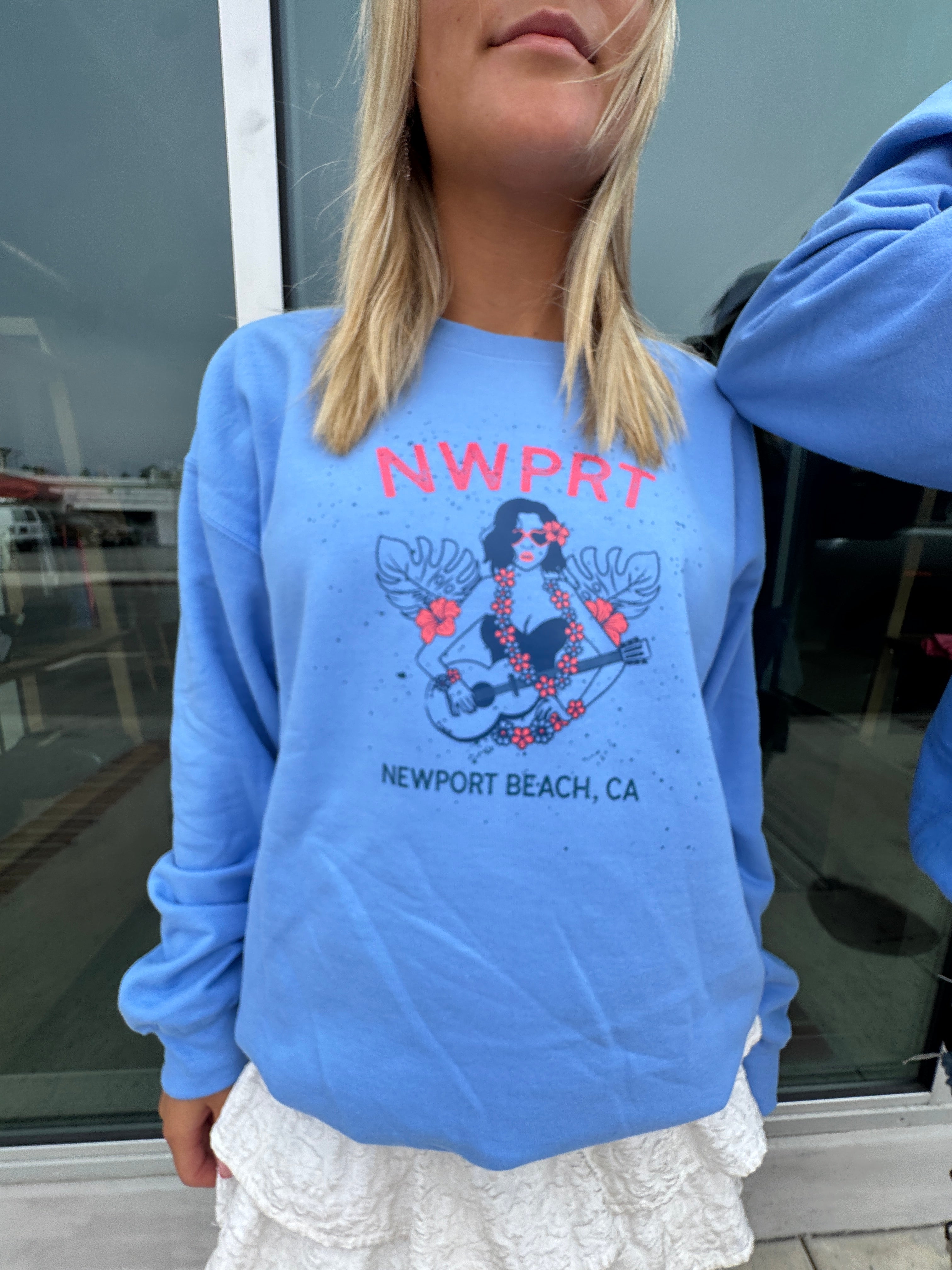 NWPRT Hula Girl Crew in Light Blue