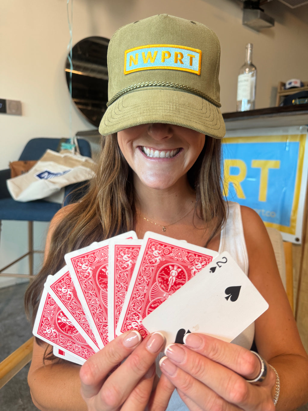 NWPRT Beacon Cord Dad Hat In Olive Green