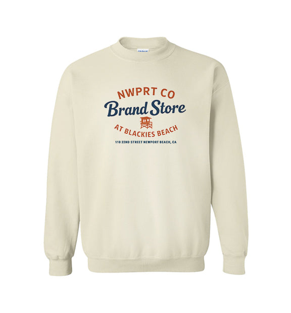 NWPRT Brand Store Crewneck Sweatshirt - Vintage White