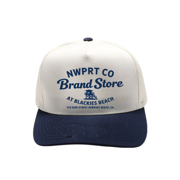 NWPRT Store 5 Panel Cream Two-Tone Mesh with Navy