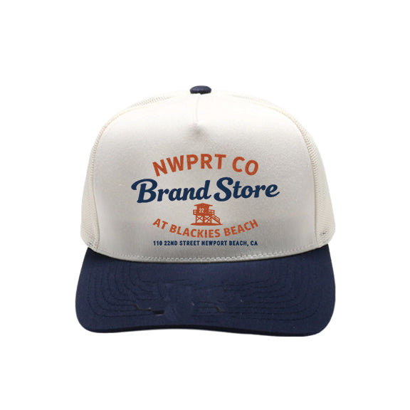 NWPRT Store 5 Panel Cream Two-Tone Mesh with Navy