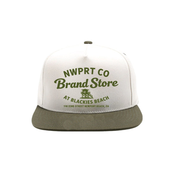 NWPRT Store 5 Panel Cream Two-Tone Mid Profile Hat