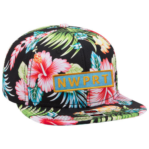 NWPRT Classic Snapback Hat in Hawaiian Floral