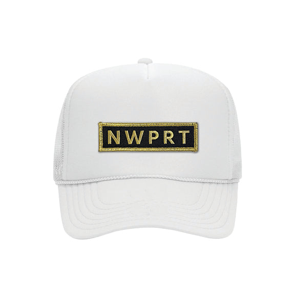 NWPRT Gold Trucker Hat in White