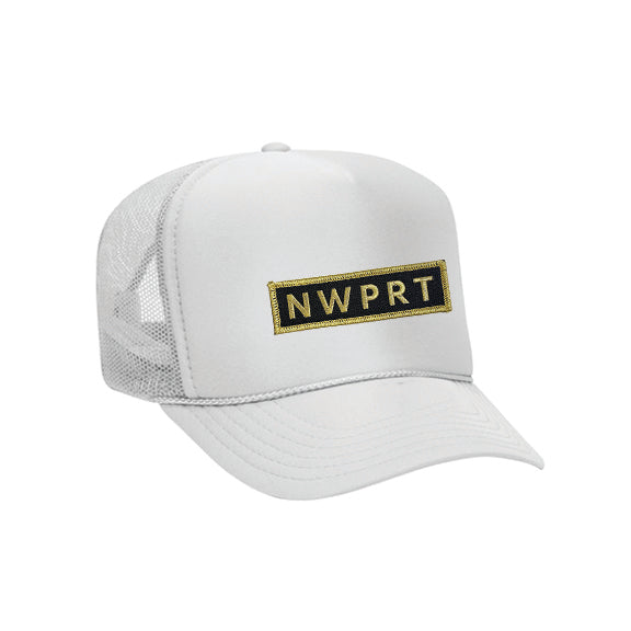 NWPRT Gold Trucker Hat in White