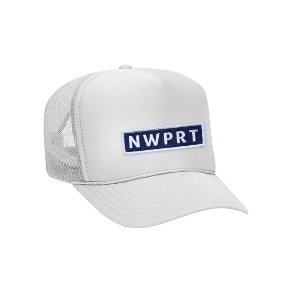NWPRT Icon Trucker Hat in White - Navy Patch