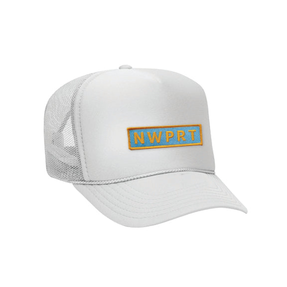 NWPRT Icon Trucker Hat in White - Yellow Patch