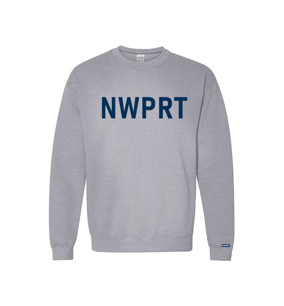 NWPRT Felt Logo Crewneck Sweatshirt - Athletic Gray