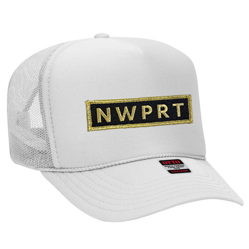 NWPRT Gold Trucker Hat in White