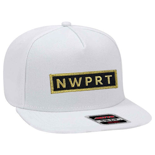 NWPRT Gold Snapback Hat in White
