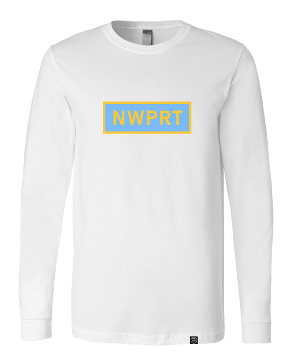 NWPRT Crest Logo Long Sleeve Tee in White