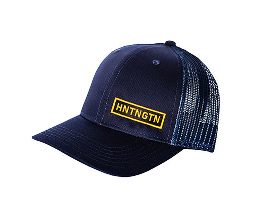 HNTNGTN Fabric and mesh embroidered hat